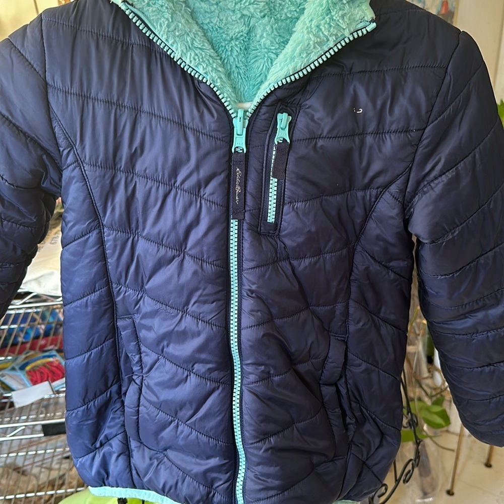Eddie Bauer Kids Reversible Plush Hoodie Jacket